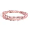 Jingdong Jewelry 5A Cristal de Fresa Blanco Natural Pulsera de Múltiples Círculos para Novia Pulsera de Estilo Lujo Ligero de Moda Venta al por Mayor