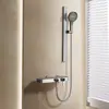 Juego de ducha simple para baño del hogar, rociador sin mango, presurizado, desmontable, juego de ducha minimalista estilo crema, juego completo