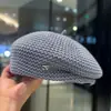 Sombrero Nuevo de Verano para Mujer, Visera Solar, Boina Fina de Punto Versátil, Transpirable, Calado, para Cabeza Grande, Gorra de Pintor