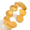 Estilo da Moda Europeia e Americana Nicho Luxo Leve Personalizado Criativo Joia Aço Inoxidável Banhado a Ouro 18K Anel Aberto para Mulheres