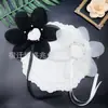 En Stock Broche de Flor de Cinco Hojas Hecho a Mano con Perlas y Pedrería Estilo Fresco de Verano Accesorios para Ropa Adorno de Flor