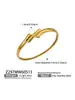 Pulseira Quadrada Tridimensional de Design de Nicho, Pulseira Geométrica Lisa Banhada a Ouro em Aço Inoxidável para Mulheres, Elegante e Versátil, Não Desbota