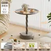 Mesa Auxiliar de Sofá, Mesita de Noche, Sala de Estar, Mesa Redonda Pequeña para el Hogar, Gabinete Lateral, Mesita de Noche Creativa Simple de Celebridad de Internet, Mesa de Café para Balcón