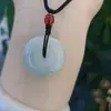 Colgante de Jade Verde Tianshan de Xinjiang para la Paz, Jade Verde con Diseños Florales, Anillo de Paz de Aventurina, Colgante de Jade Blanco, Colgante de Flor de Durazno