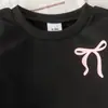 26 Conjunto Infantil de Comércio Exterior Primavera e Outono Novo Moletom de Manga Longa com Laço Calça de Perna Larga Roupa Casual Confortável para Bebê