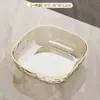 Prato de Frutas para Sala de Estar em Casa, Display Transparente de Plástico com Efeito de Ondas de Água para Petiscos, Prato para Frutas Secas e Doces, Tigela de Frutas, Prato de Alto Valor