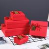 Entrega Directa de Fábrica en Stock Caja de Regalo Roja Festiva con Lazo, Caja de Regalo de Base y Tapa, Caja de Embalaje para Regalo del Festival de Primavera