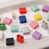 15mm Coloridos Pilares Plásticos de Furo Duplo Cordão de Miçangas Artesanal DIY Chaveiro Material para Joias Acessórios
