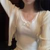 Camisola de encaje chaleco de punto para mujer ropa exterior de verano ajustada interior de cintura alta camisa base top corto