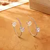 Pendientes de aro en forma de corazón romántico con circonita, de alta gama, a la moda, delicados, dulces y elegantes, pendientes estilo INS europeo y americano para mujer