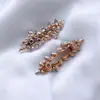 Acessórios de Cabelo para Noiva Europeus e Americanos Mais Vendidos na Fronteira Pequenos Grampos de Cabelo Versáteis Luxo Leve Strass Casamento Grampos de Cabelo Coloridos