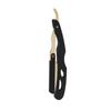 Raspador de acero inoxidable portátil y plegable para peluquero, fijador de cejas, cabezal de afeitado para peluquería