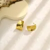 Pendientes Retro de Rayas Verticales Estilo Europeo y Americano Estilo Lujo Ligero Acero Inoxidable Corazón Hueco Pendientes de Mariposa Pendientes de Nicho para Mujer