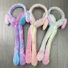 Orelhas de Coelho que se Movem, Protetores de Ouvido Quentes, Protetores de Ouvido Airbag da Celebridade da Internet Kuromi Cinnamon Dog, Proteção contra Frio e Geada, Aquecedores de Orelha