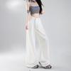 YKK100% Lyocell Cool Denim Perna Larga Branco Puro Feminino Drapeado Slim Verão Solto Seda Gelo