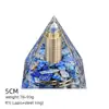Pirâmide de Cristal Natural 5cm Estilo Europeu e Americano Decoração de Mesa para Casa e Escritório Ornamento de Pirâmide de Resina para Yoga Meditação