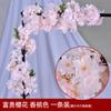 Simulación de Granjero Viejo Flor de Cerezo Artificial Ratán Tubería de Aire Acondicionado Interior Decoración Enredadera Boda Planta de Plástico