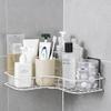Estante de Almacenamiento de Esquina sin Perforaciones para Baño Utensilios de Baño Estante de Almacenamiento de Hierro Forjado Trípode de Cocina Estante de Esquina para Baño