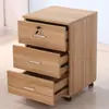 Gabinete de Almacenamiento, Archivador, Gabinete Bajo de Almacenamiento con Cerradura de Tres Cajones, Archivador Móvil para Empleados, Archivador Móvil