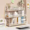 Prateleira de Armazenamento para Mesa Estante de Mesa Organizador de Mesa de Escritório Mesa de Dormitório Mesa de Estudo Prateleira de Organização de Livros de Várias Camadas