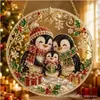 Adorno Brillante para Ventana DIY Atrapasoles Navideño Set de Decoración Colgante Diamond Art