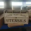 Caja de Almacenamiento de Madera Vestida Transfronteriza Caja Clasificadora de Palillos y Cucharas para Vajilla de Cocina Caja de Almacenamiento Portátil para Cuchillos y Tenedores de Restaurante Occidental y Caja Clasificadora