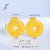 Acessórios DIY da Loja Puzuo Gold, Pingente de Moeda Banhado a Ouro com Diamantes, Colar com Fecho de Paz, Corrente de Suéter Vintage de Luxo Leve