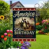 Producto Nuevo Transfronterizo 2026 Día de la Independencia Americana 250º Aniversario Bandera de Jardín Nueva Decoración Exterior para Patio Tela al por Mayor