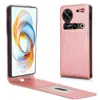 Adecuado para Nubia Z70 Ultra Funda Flip Arriba y Abajo Nx736J Funda de Teléfono Móvil Fina y Ligera Nx733J Funda de Cuero con Tarjetero