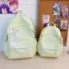 Mochila Estilo Coreano Ins com Acabamento Delicado de Renda para Alunos do Ensino Fundamental, Bolsa Escolar de Grande Capacidade para Meninas do Ensino Médio