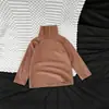 Ropa interior básica versátil de cuello alto, camiseta de manga larga de color sólido para bebé de otoño, capa base suave para niños de primavera y otoño