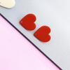 Brincos de amor ocos branco leitoso vermelho combinam com tudo brincos em forma de coração vermelho fosco estilo Hong Kong acessórios de joias DIY