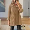 Chaqueta retro de gamuza sintética europea y americana para mujer, holgada oversize, cuello de solapa, gabardina estilo workwear, cárdigan casual fluido para mujer