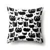 Funda de almohada de poliéster suministro transfronterizo decoración del hogar almohada almohada de coche funda de cojín con estampado de animal lindo gato