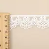 Accesorios de Encaje de Seda de Poliéster de 2 cm, Encaje Soluble en Agua Ondulado de un Solo Lado, Accesorios de Encaje para Vestido de Novia, En Stock