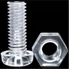 Tornillos de Plástico Transparente Acrílico para PC Fabricante, Tornillos de Cabeza Redonda Phillips, Tuercas de Plástico Transparente, Manualidades para Juguetes