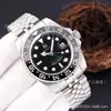 Reloj Mecánico Automático Completo Laojia Greenwich para Hombre Acero Inoxidable Cerámica Anillo de Coca Luminoso Resistente al Agua Reloj de Negocios