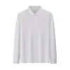 Camiseta de Manga Larga con Cuello de Solapa para Otoño e Invierno Ropa de Trabajo Ropa de Equipo Logo Bordado Camisa Cultural para Hombre y Mujer Polo de Manga Larga Personalización