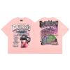 Transfronterizo 2026 Verano Nueva Marca Europea y Americana de Moda Unisex Holgada Manga Corta Cuello Redondo Camiseta Retro Versátil Casual Manga Media