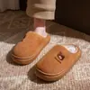 Lindas pantuflas de algodón de osito, estilo mujer, nueva colección otoño/invierno, pantuflas de interior para casa, cálidas y antideslizantes, de felpa, adecuadas para parejas, estilo hombre