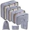 Conjunto de Bolsas de Armazenamento para Viagem Transfronteiriça com Sete ou Oito Peças, Bolsa de Armazenamento para Viagem de Negócios, Bolsa de Armazenamento de Grande Capacidade, Conjunto de Armazenamento à Prova d'Água