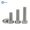 Gb29.2 Tornillos y Pernos Auténticos de Acero Inoxidable 304 con Cabeza Hexagonal y Ranura de Cruz M3M4M5M6M8Mm