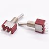 Micro Interruptor de Potencia 3 Pines 2 Posiciones MTS-102 Interruptor de Botón Rojo Plata