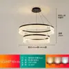 Luminária de Sala de Estar Moderna Minimalista Elegante Nórdica Luz Luxo Lâmpada LED Tendência Nova Acrílico Óptico Circular Luminária Pendente