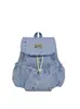 Mochila escolar estilo coreano con estampado de lunares y lazo, una mochila casual fresca y sencilla para chicas de secundaria
