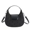 Bolso de mano, Bolso tote pequeño, Diseño de nicho de alta gama, Bolso de lunares negros, Bolso cruzado, Bolso de hombro para mujer para el trabajo