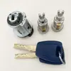 Chave Nova Fiat com 3 Cabeças de Fechadura, Cilindro Completo de Travamento do Carro, Cilindro de Ignição do Carro, Cilindro da Fechadura da Porta, Montagem Completa