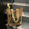 Bolsa de Palha Grande Capacidade Estilo Francês Nova Moda de Verão Bolsa de Palha de Ombro Único Bolsa de Palha Tecida Bolsa Feminina para Férias na Praia