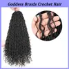 Peluca de fibra química europea y americana, cabello para crochet, trenza sucia, trenzas falsas de diosa
