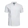 Ropa de Trabajo de Chef para Hombre de Manga Corta de Verano Fina Transpirable Restaurante Hotel Restaurante Chef Ejecutivo